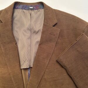 JKT New York Trent Corduroy Blazer Jacket Mens 42R Brown Cotton Blend